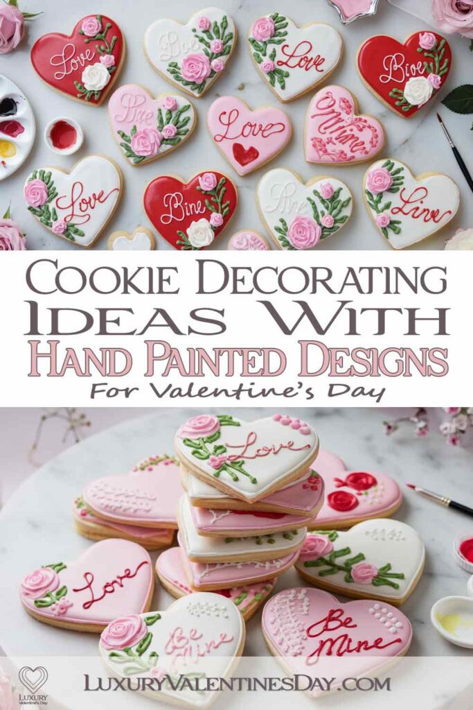 Cookie Decorating Ideas with Hand Painted Designs | Luxury Valentine's Day