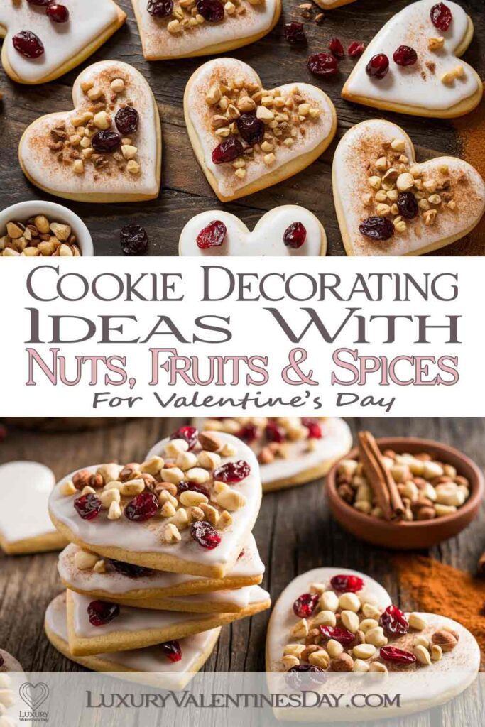 Cookie Decorating Ideas with Nuts Fruit Spices | Luxury Valentine's Day