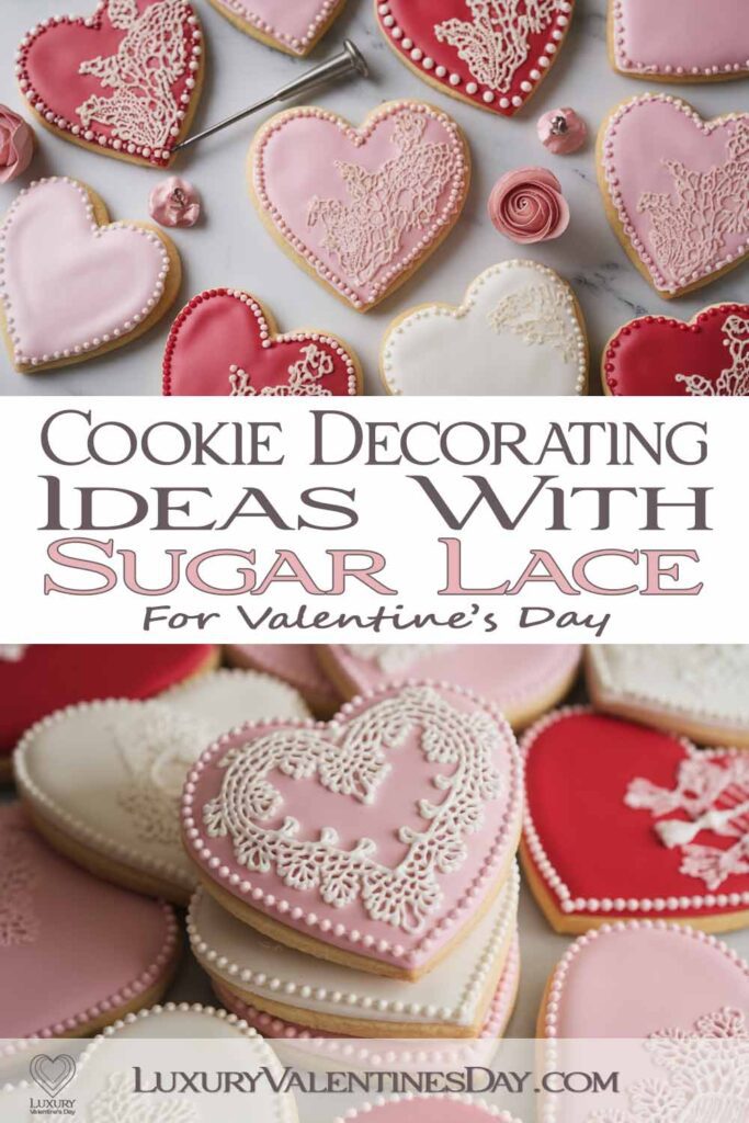 Cookie Decorating Ideas with Sugar Lace | Luxury Valentine's Day