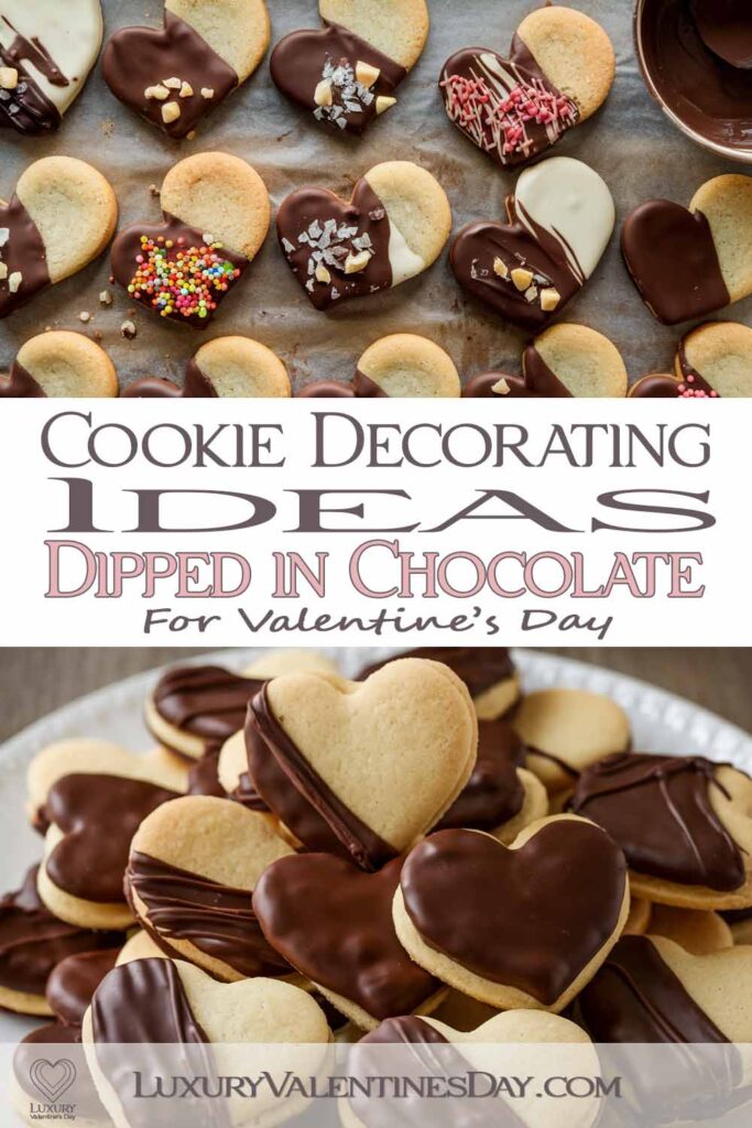 Cookies Dipped in Chocolate Decorating Ideas | Luxury Valentine's Day