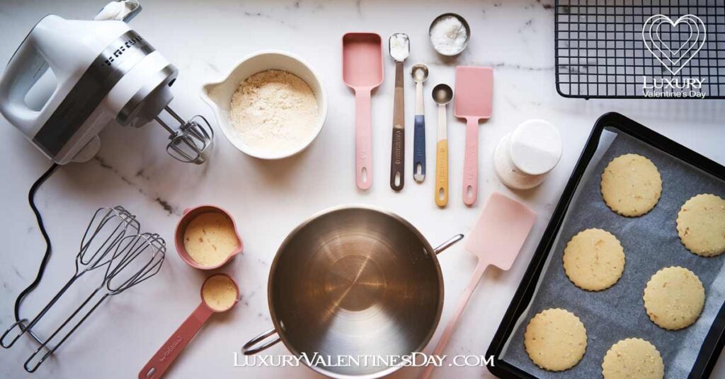 Baking Equipment for Almond Cookie Recipe | Luxury Valentine's Day