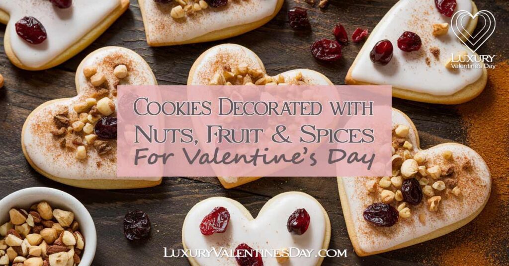 Cookie Decorating Ideas with Nuts Fruit and Spices | Luxury Valentine's Day