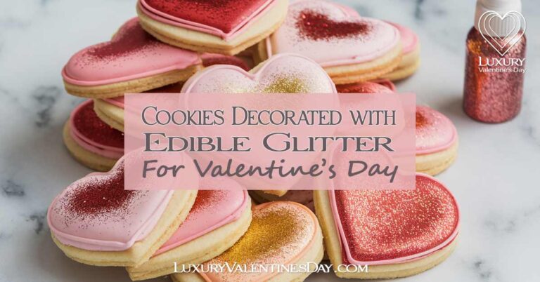 Edible Glitter Decorated Cookie Ideas | Luxury Valentine's Day