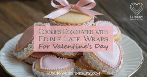 Edible Lace Wrap Decorated Cookie Ideas | Luxury Valentine's Day