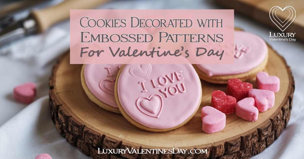 Embossed Decorated Cookies | Luxury Valentine's Day