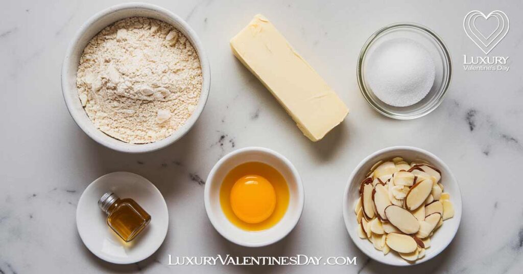 Ingredients for Almond Cookie Recipe | Luxury Valentine's Day