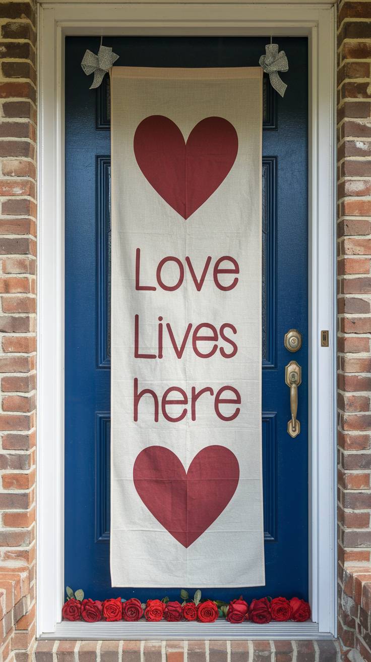 DIY Door Runner with Romantic Phrases