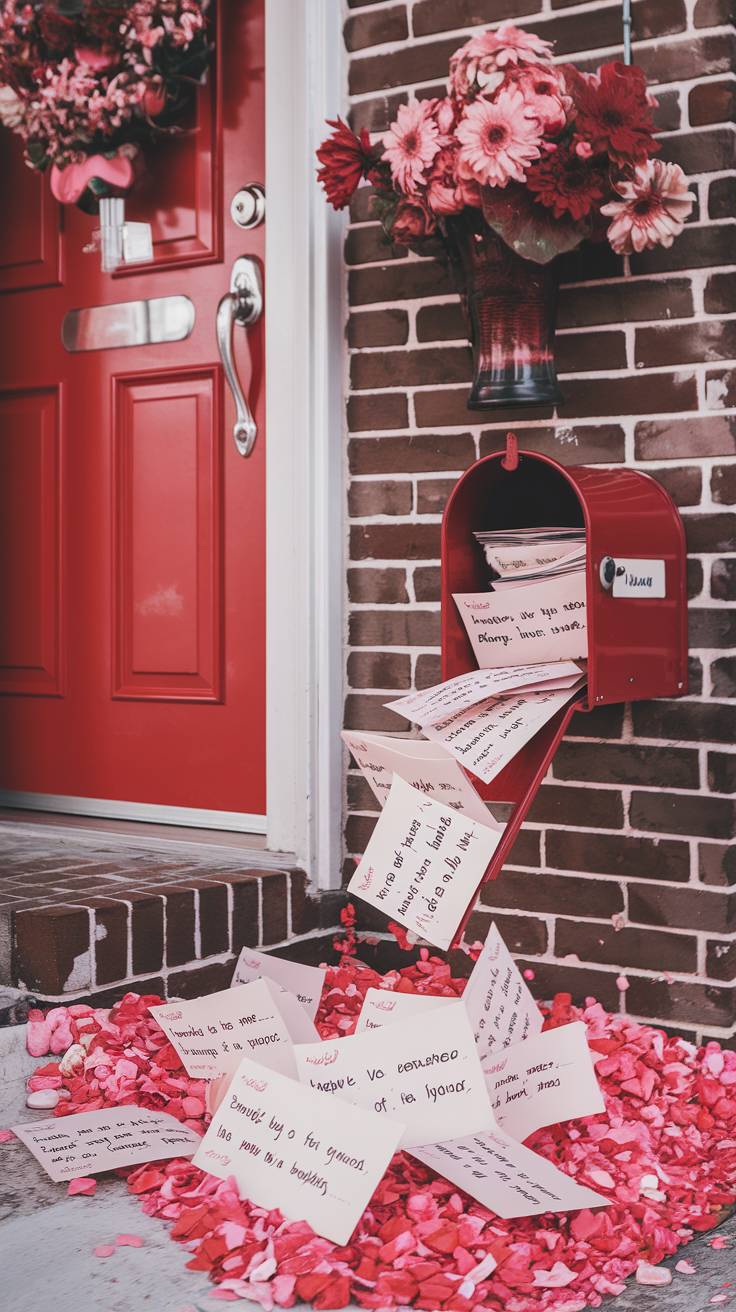 Faux Love Letters Spilling Out of a Mailbox