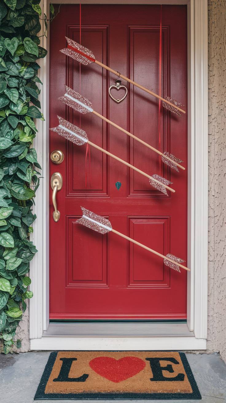 Hanging Cupid’s Arrows with Glittery Details