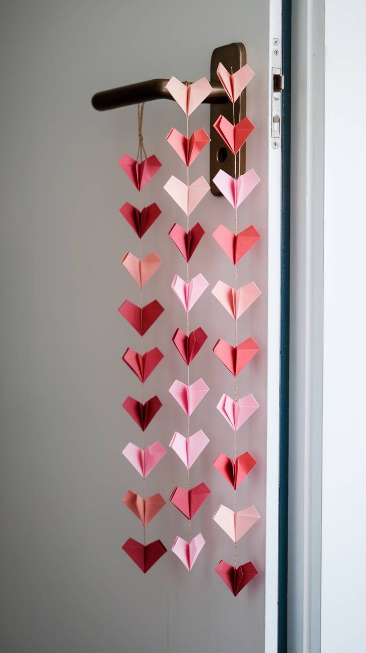 Origami Heart Garland for a Minimalist Look