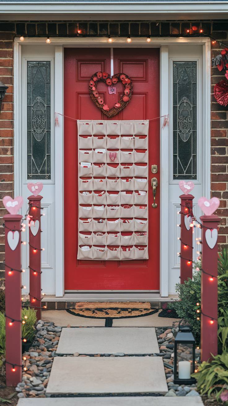 Valentines Countdown Calendar Hung as Part of the Display