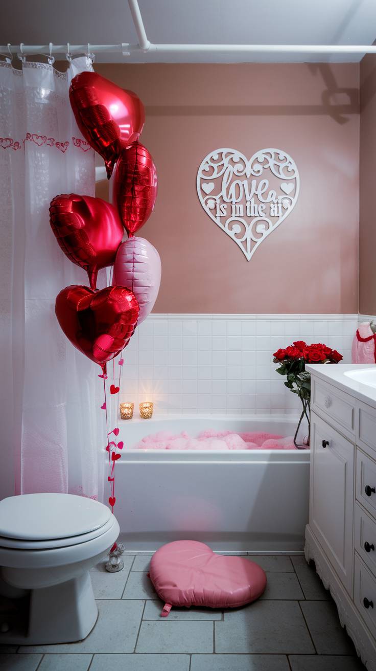 27+ Valentine’s Day Bathroom Décor Ideas Romantic & Stylish Designs