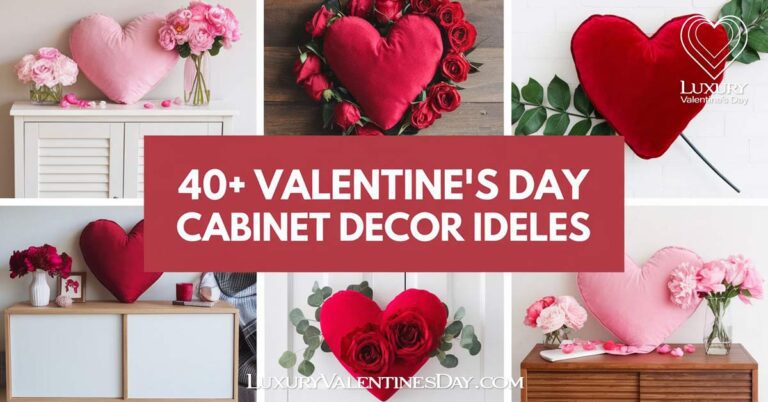 Valentine's Day Cabinet Decor | Luxury Valentine's Day