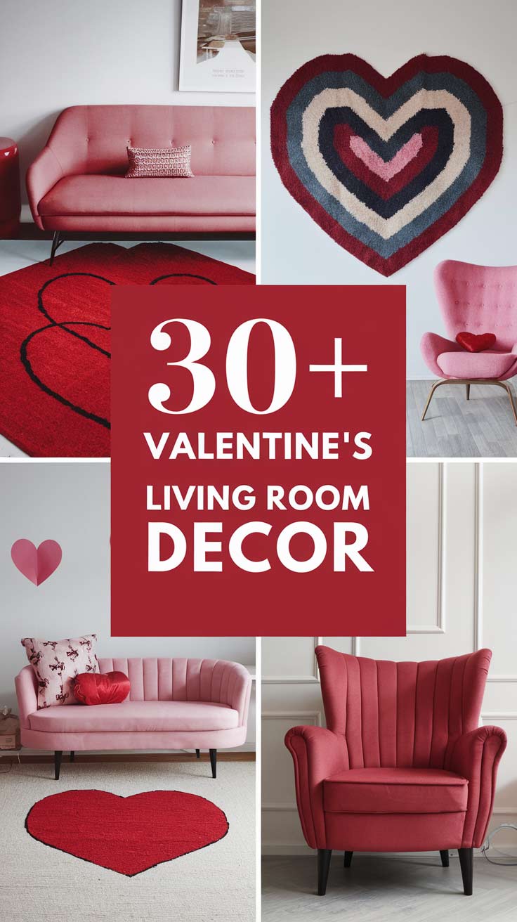 Valentine' s Day Living Room Decor