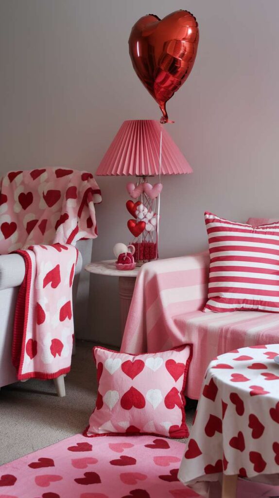 Valentine' s Day Living Room Decor