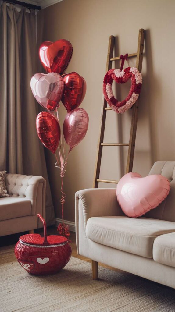 Valentine' s Day Living Room Decor