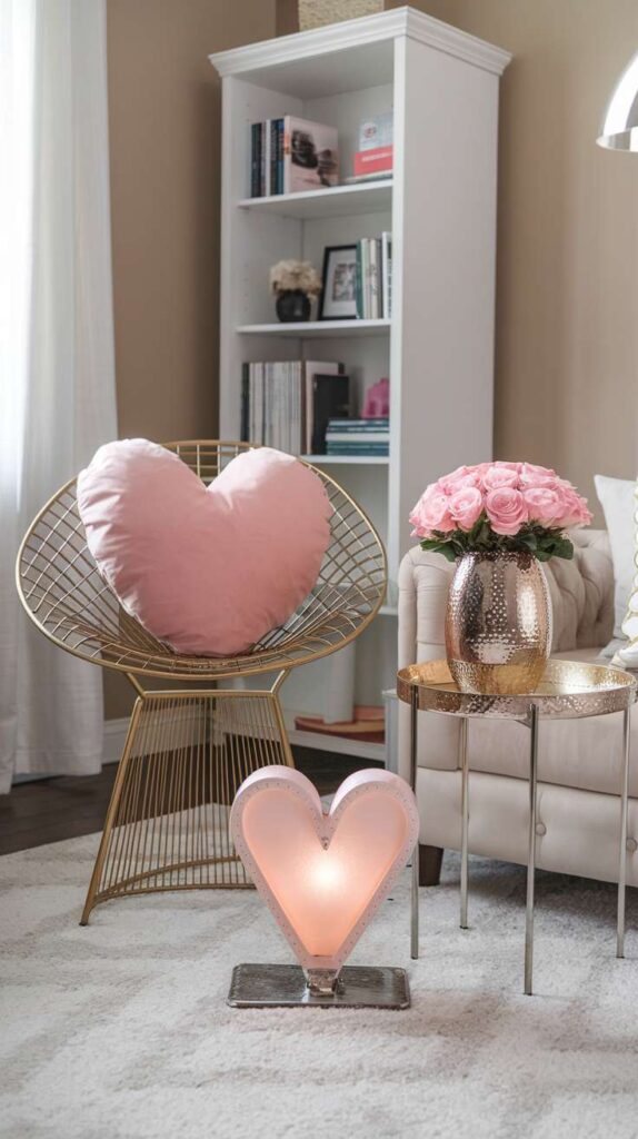 Valentine' s Day Living Room Decor