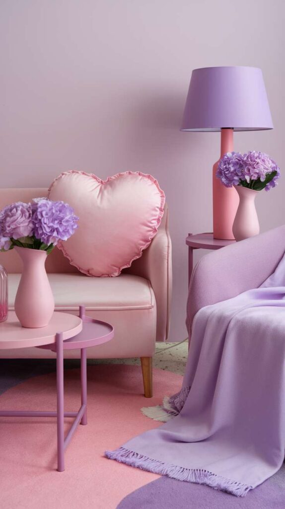 Valentine' s Day Living Room Decor