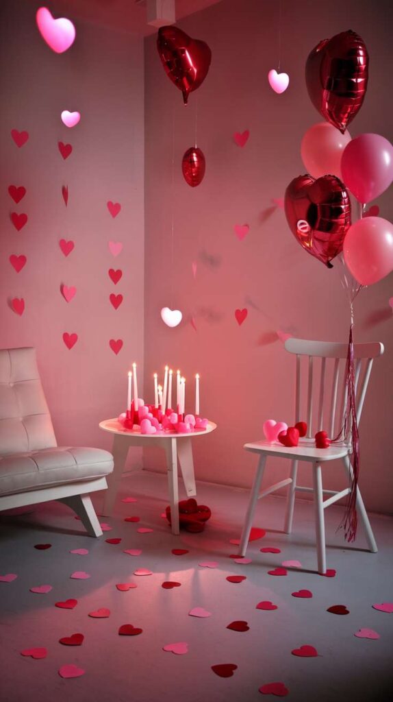 Valentine' s Day Living Room Decor