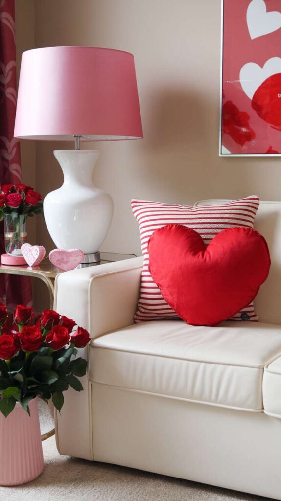 Valentine' s Day Living Room Decor