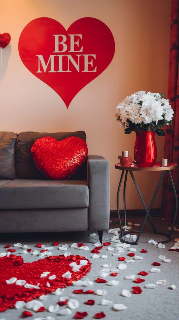 Valentine' s Day Living Room Decor