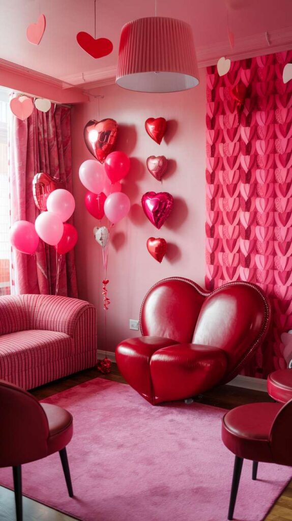 Valentine' s Day Living Room Decor