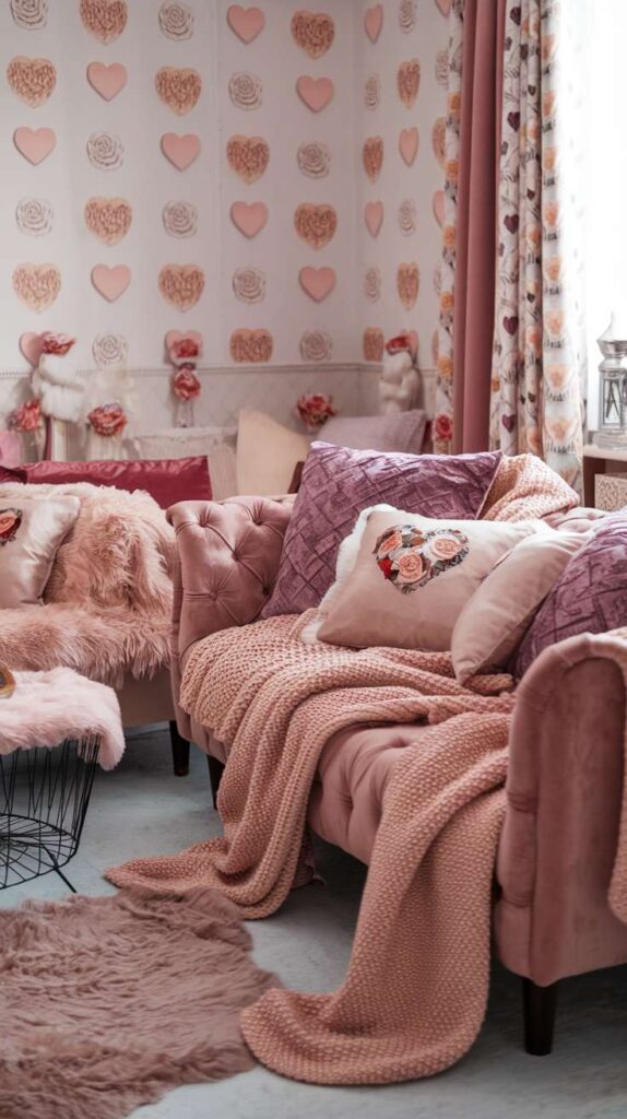 Valentine' s Day Living Room Decor