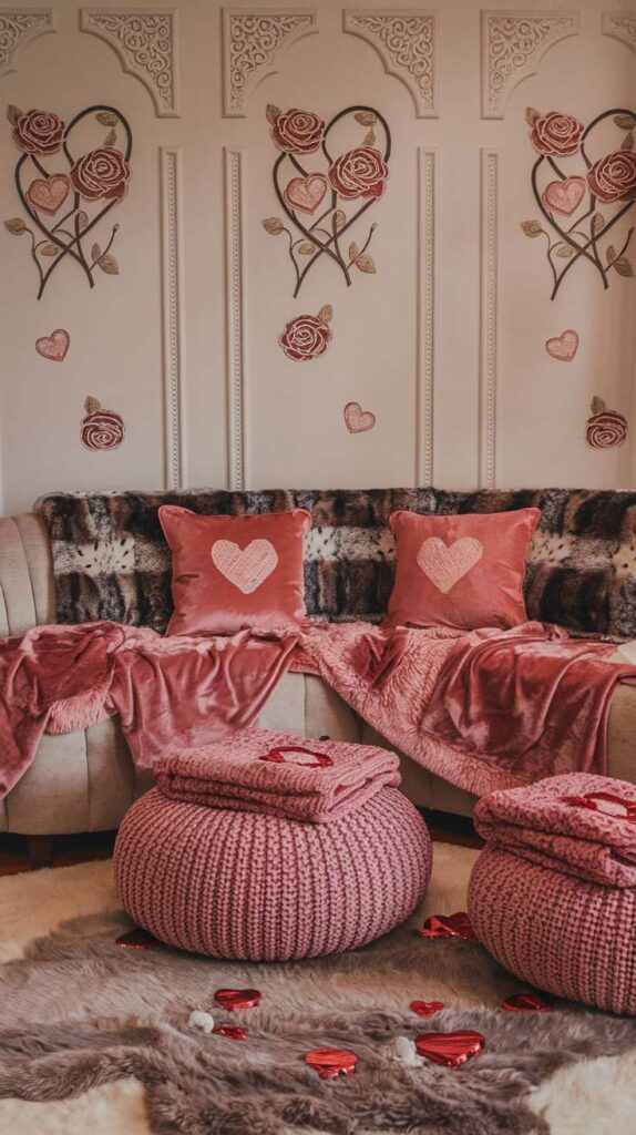 Valentine' s Day Living Room Decor