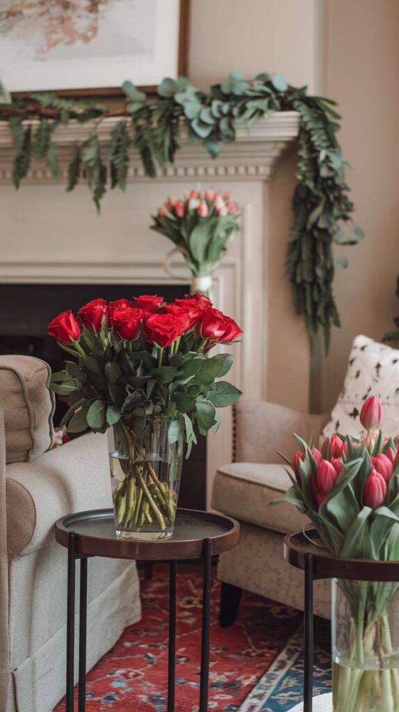 Valentine' s Day Living Room Decor