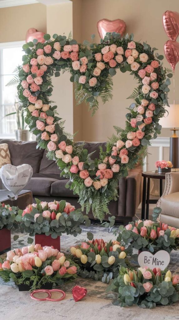 Valentine' s Day Living Room Decor