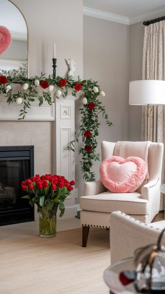 Valentine' s Day Living Room Decor