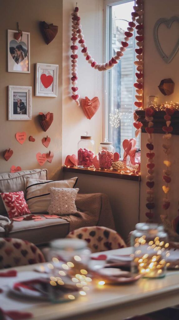 Valentine' s Day Living Room Decor