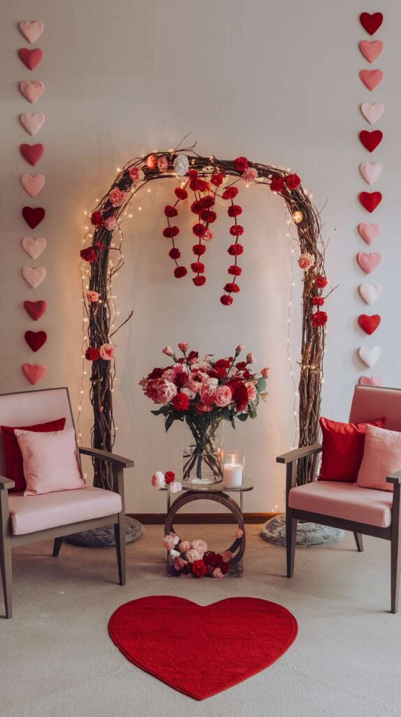 Valentine' s Day Living Room Decor