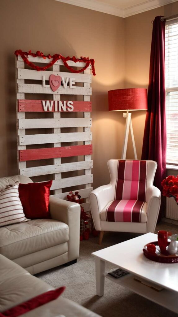 Valentine' s Day Living Room Decor