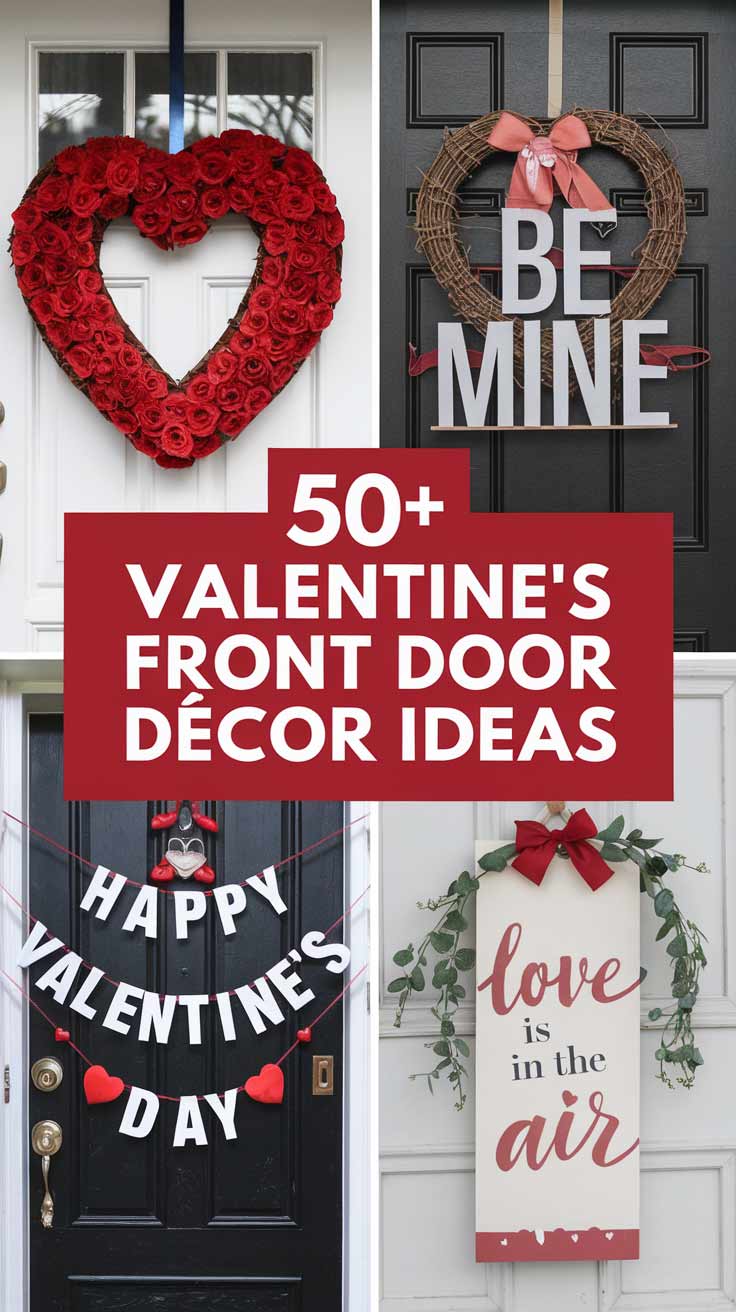 Valentines Front Door Decor DIY