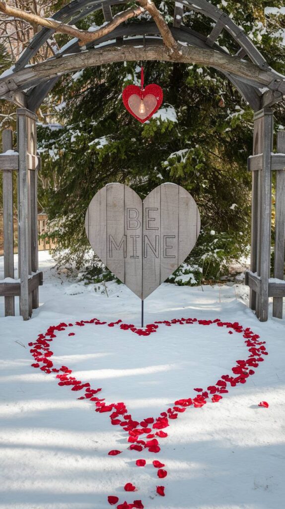 Winter Valentine's Day Decor: Outdoor Valentine’s Decorations