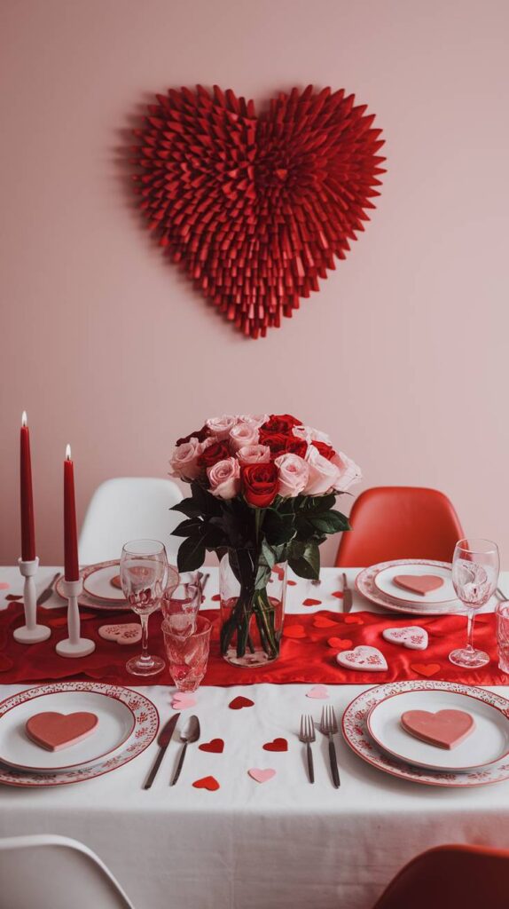 Winter Valentine's Day Decor: Valentine’s Table Setting Ideas