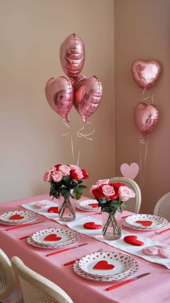 Winter Valentine's Day Decor: Valentine’s Table Setting Ideas