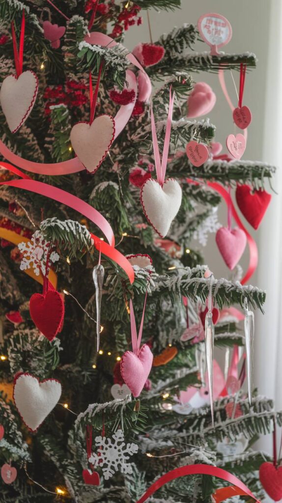 Winter Valentine's Day Decor: Valentine’s Day Tree Décor