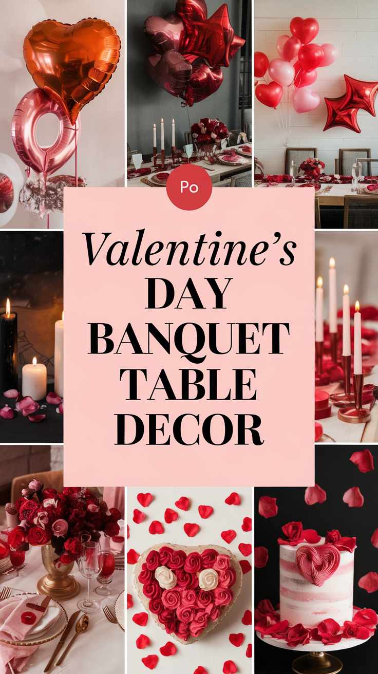 Valentines Day Banquet Table Decor