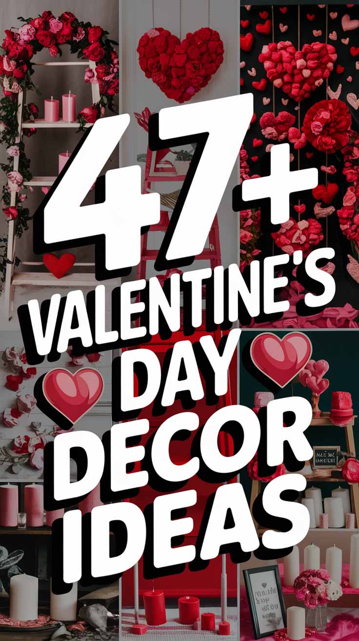 Valentine's Day Ladder Decor Ideas