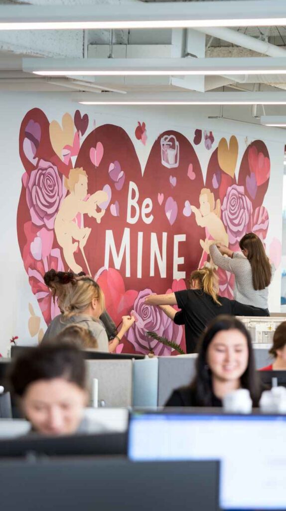 Valentine's Day Office Decor