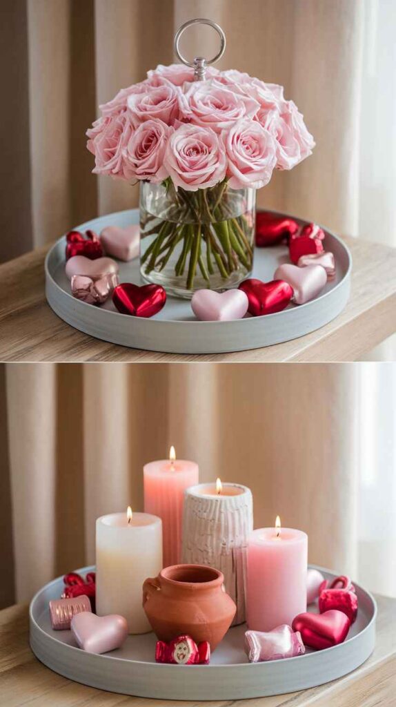 Valentine's Day Tray Decor Ideas