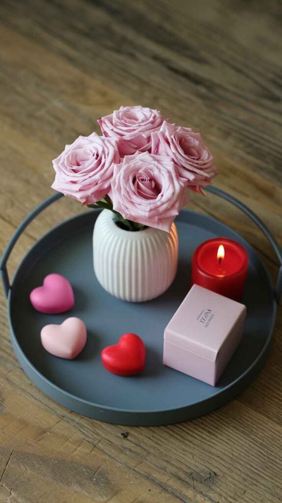 Valentine's Day Tray Decor Ideas