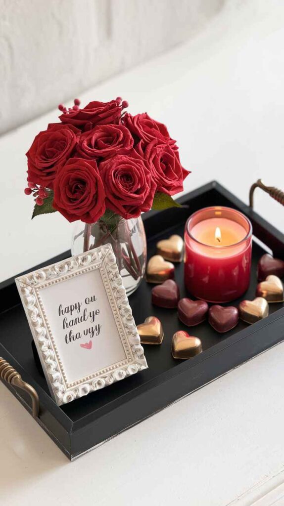 Valentine's Day Tray Decor Ideas