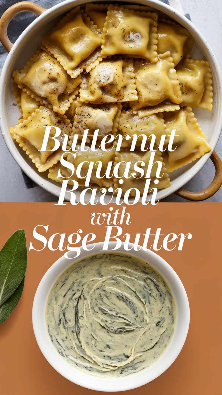 Butternut Squash Ravioli with Sage Butter: Romantic Dinner Ideas for Two