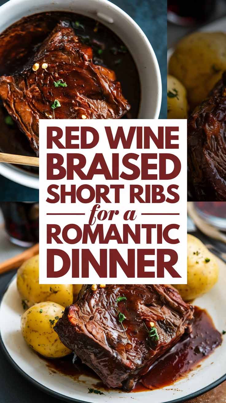 Red Wine Braised Short Ribs Recipe: Romantic Dinner Ideas for Two