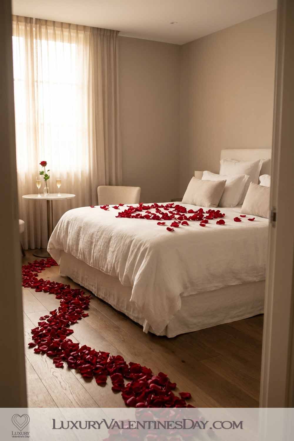 Valentines Day Bedroom Decor Ideas Rose Petals