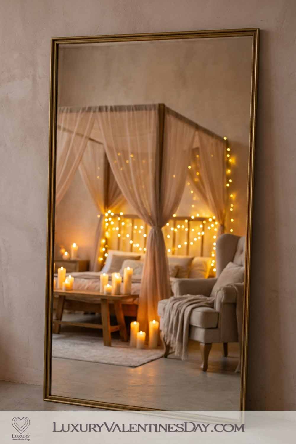 Valentines Day Bedroom Decor Ideas Full-Length Mirror