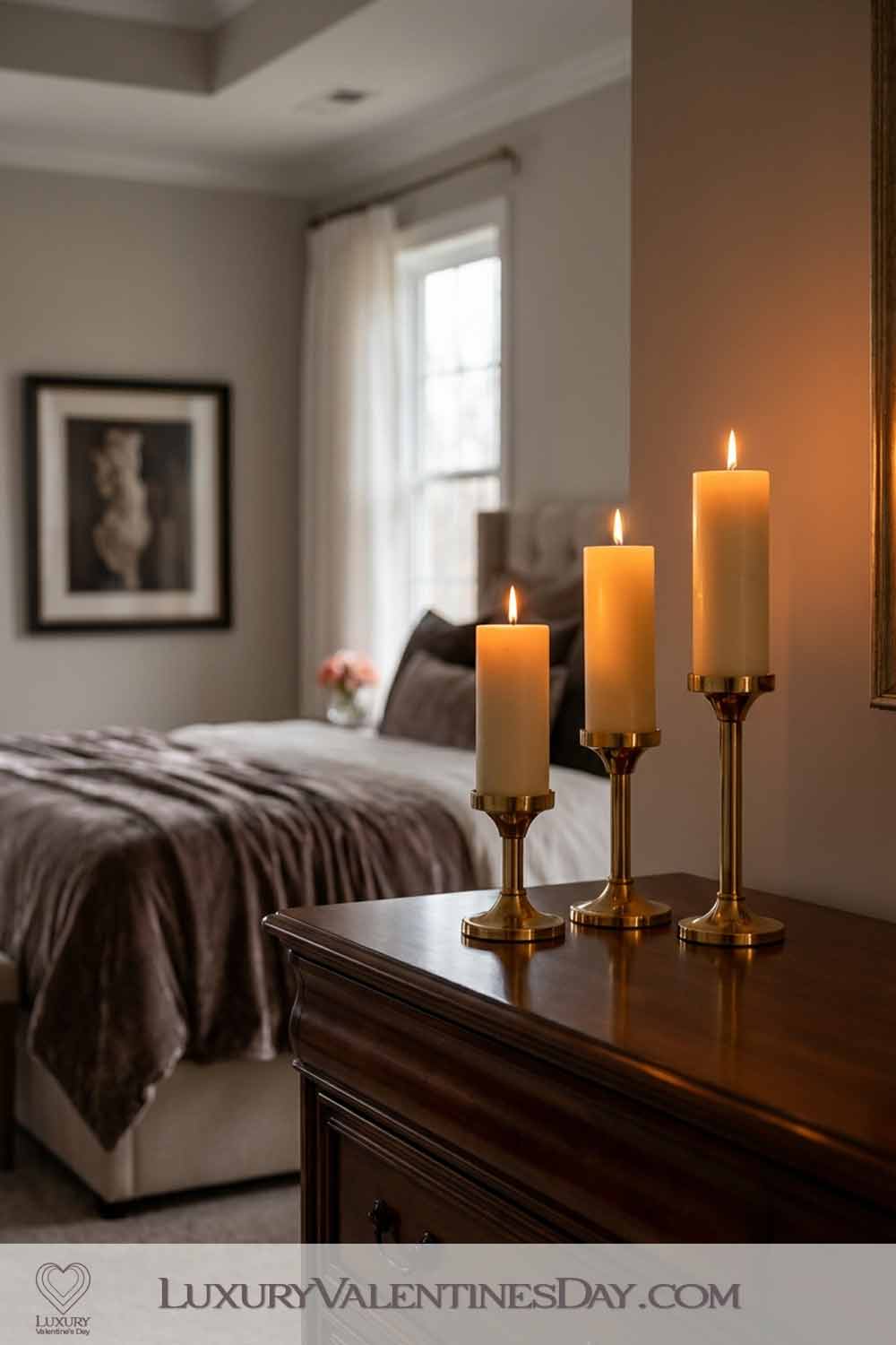 Valentines Day Bedroom Decor Ideas Candles and Candlesticks
